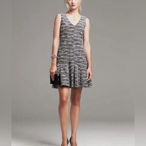 Banana Republic Marbled Tweed Fit & Flare Mini Dress US 6